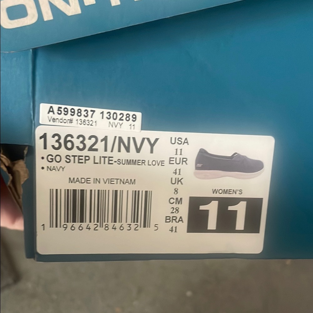 Women's Navy Go Step Lite Shoes